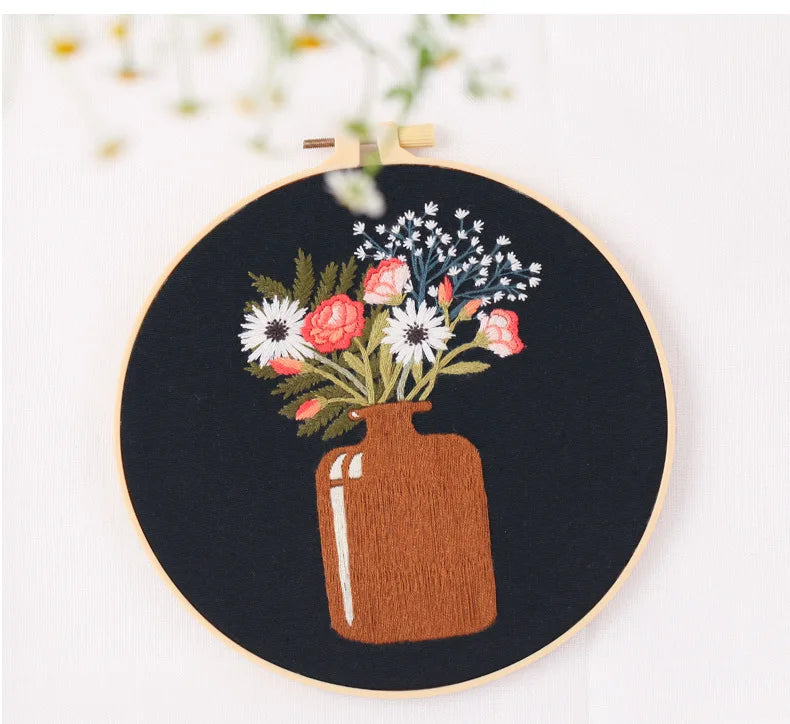 CraftHoop Garden Jars Embroidery Kit