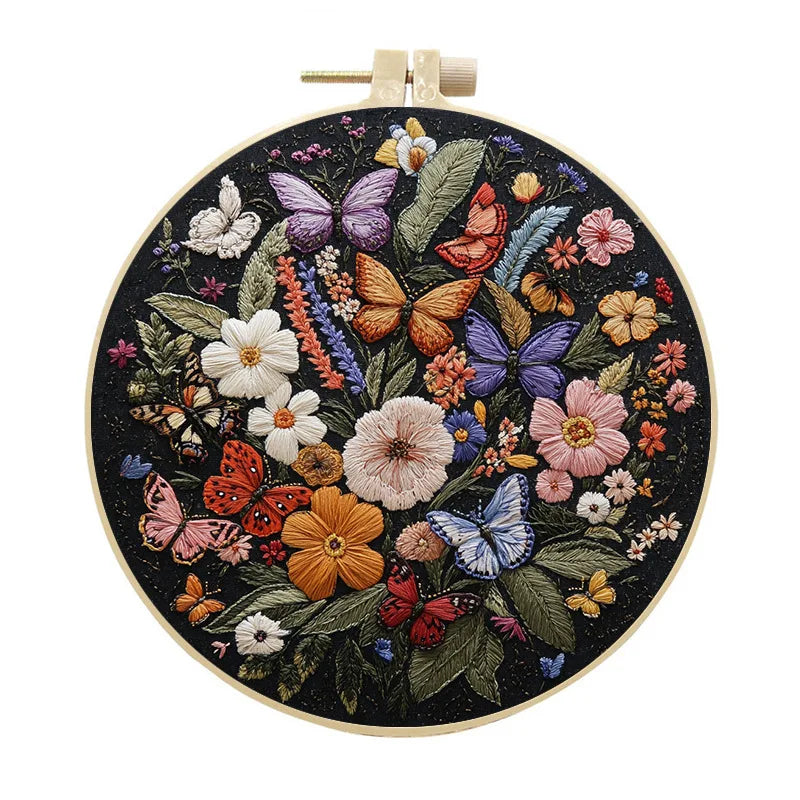 CraftHoop Butterfly Garden Embroidery Kit
