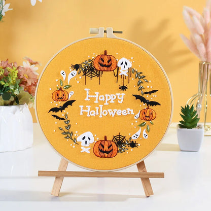 CraftHoop Trick & Treat Halloween Embroidery Kit