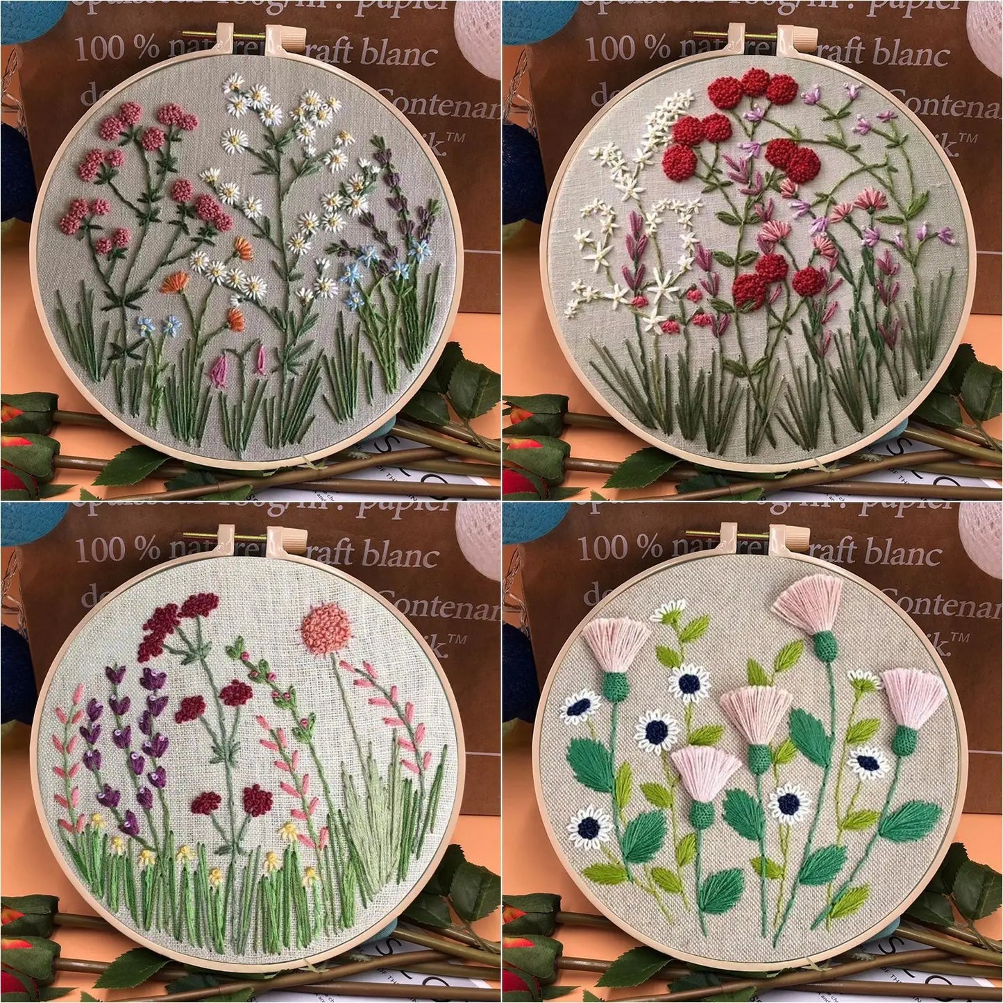 CraftHoop 3D Blossom Embroidery Kit