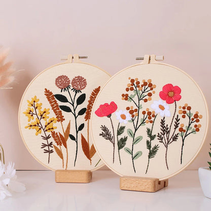 CraftHoop 4-Piece Nature’s Palette Embroidery Set