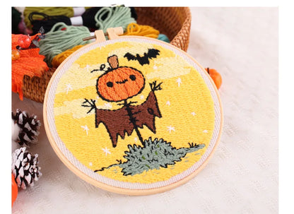 CraftHoop Pumpkin Halloween Punch Needle Kit