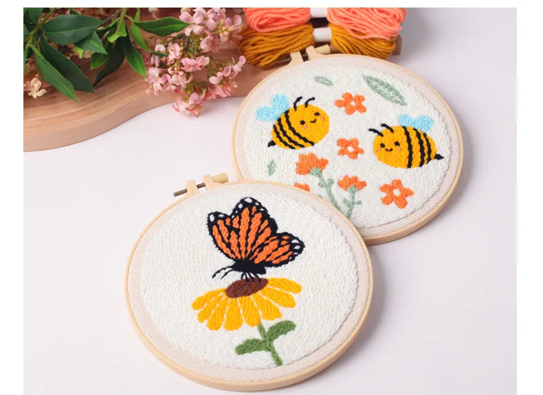 CraftHoop Buzz & Bloom Punch Needle Kit