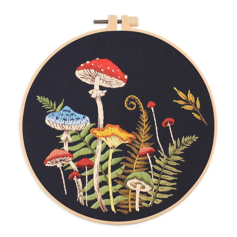 CraftHoop Mushroom Meadow Embroidery Kit