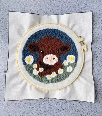 CraftHoop Farm Friends Punch Needle Kit