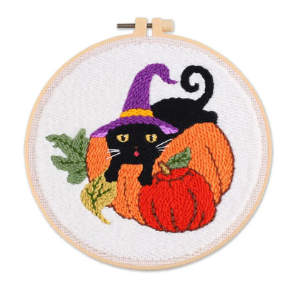 CraftHoop Pumpkin Halloween Punch Needle Kit