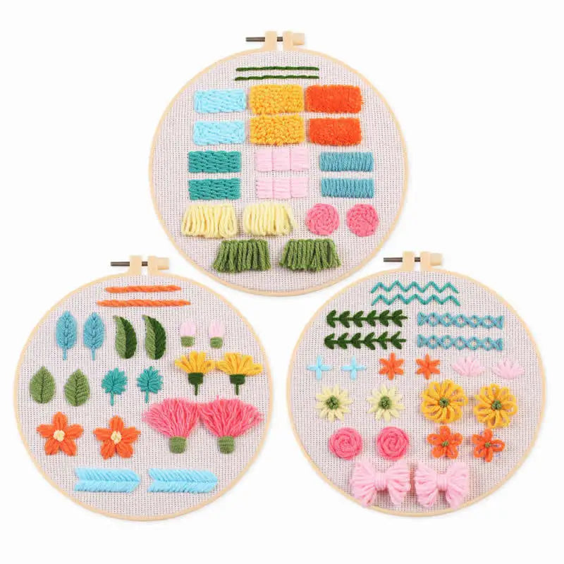 CraftHoop 3-Set Punch Needle Starter Kit for Beginners
