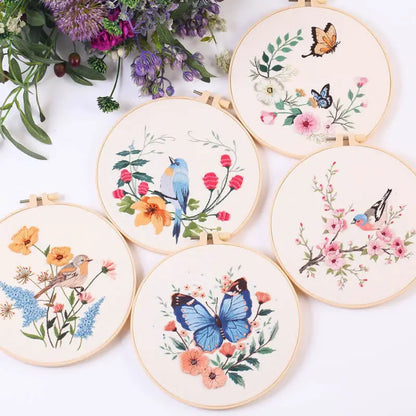 CraftHoop Birds & Blossoms Embroidery Kit