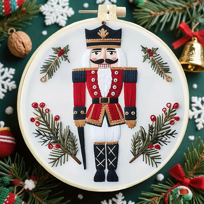 CraftHoop Christmas Nutcracker Embroidery Kit