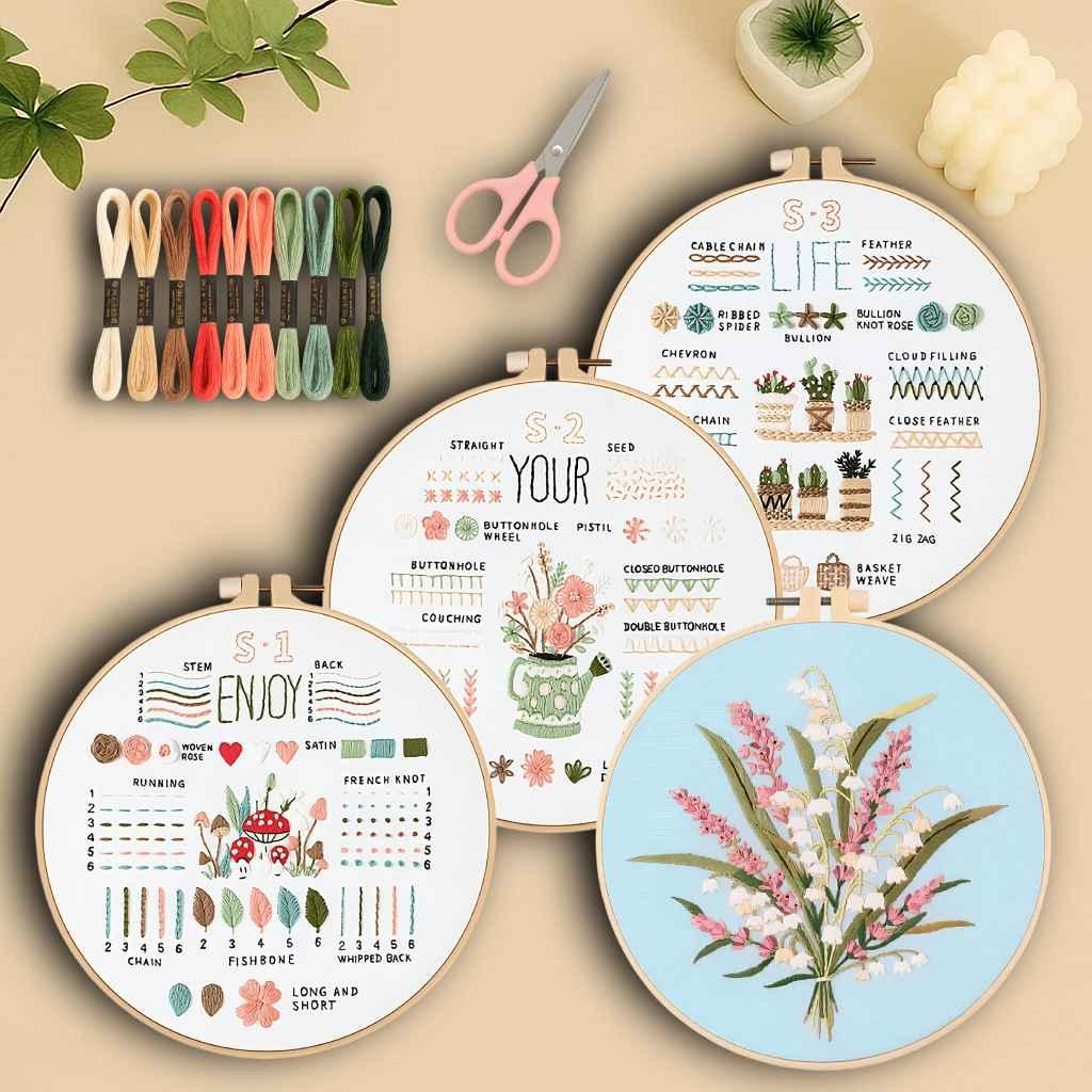 CraftHoop Beginner’s 3-Piece Embroidery Starter Kit