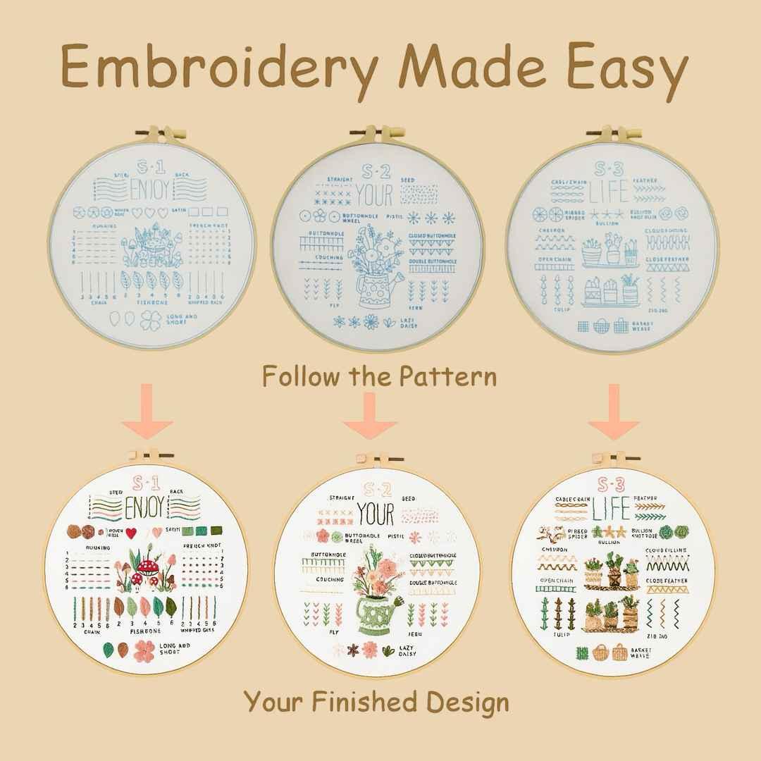 CraftHoop Beginner’s 3-Piece Embroidery Starter Kit