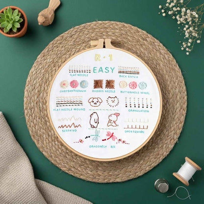 CraftHoop 4-Level Embroidery Kit for Beginners – From Starter to Pro