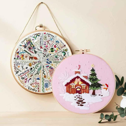 CraftHoop Advent of 12 Months Embroidery Kit